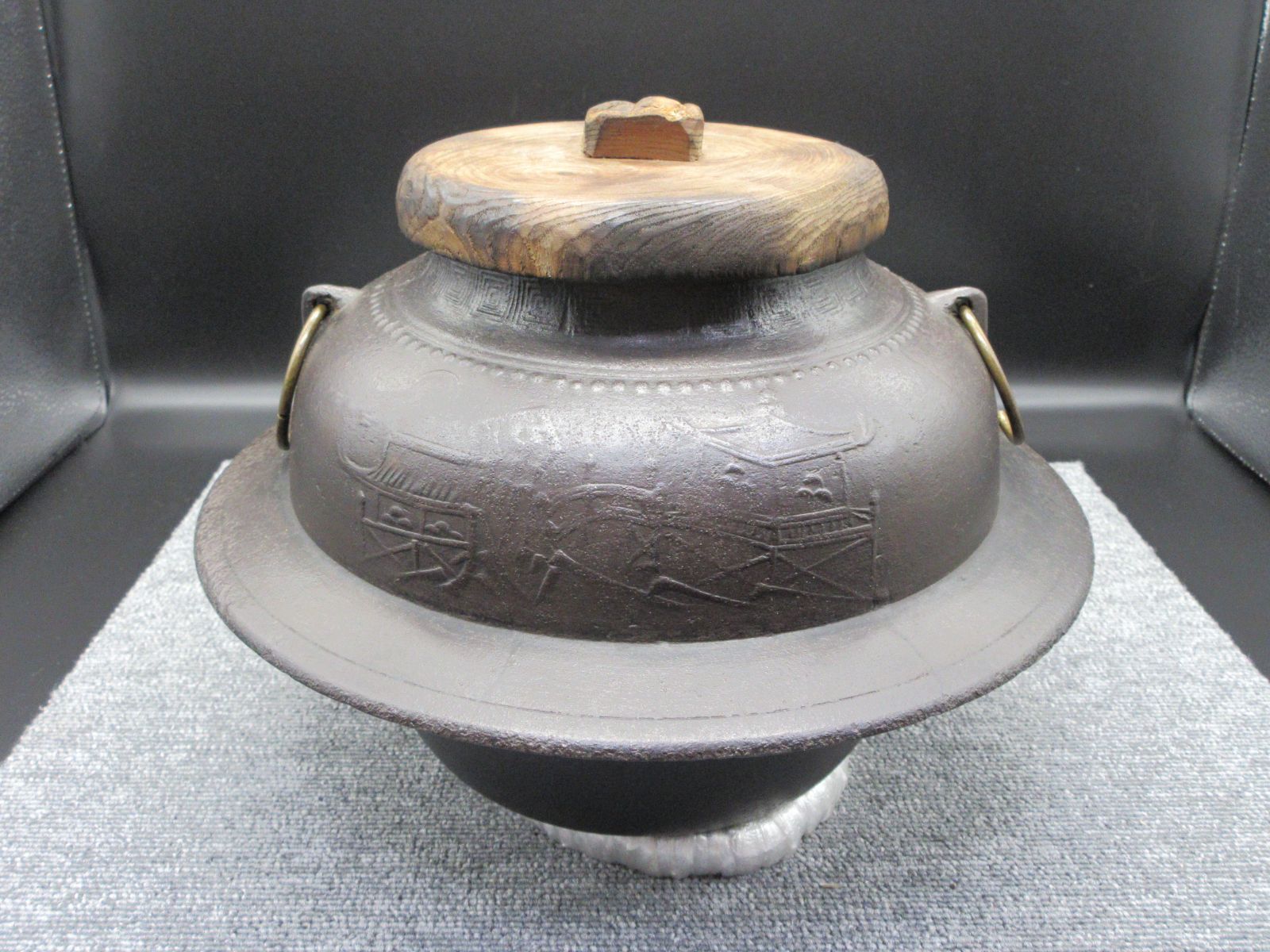 【送料無料】茶釜 　茶道具　 風呂釜　 茶器 　茶道　 銅蓋 　古道具 ☆茶釜 炉釜 湯釜 釜 茶器 茶道具 アンティーク品 type-A Amazon.co.jp