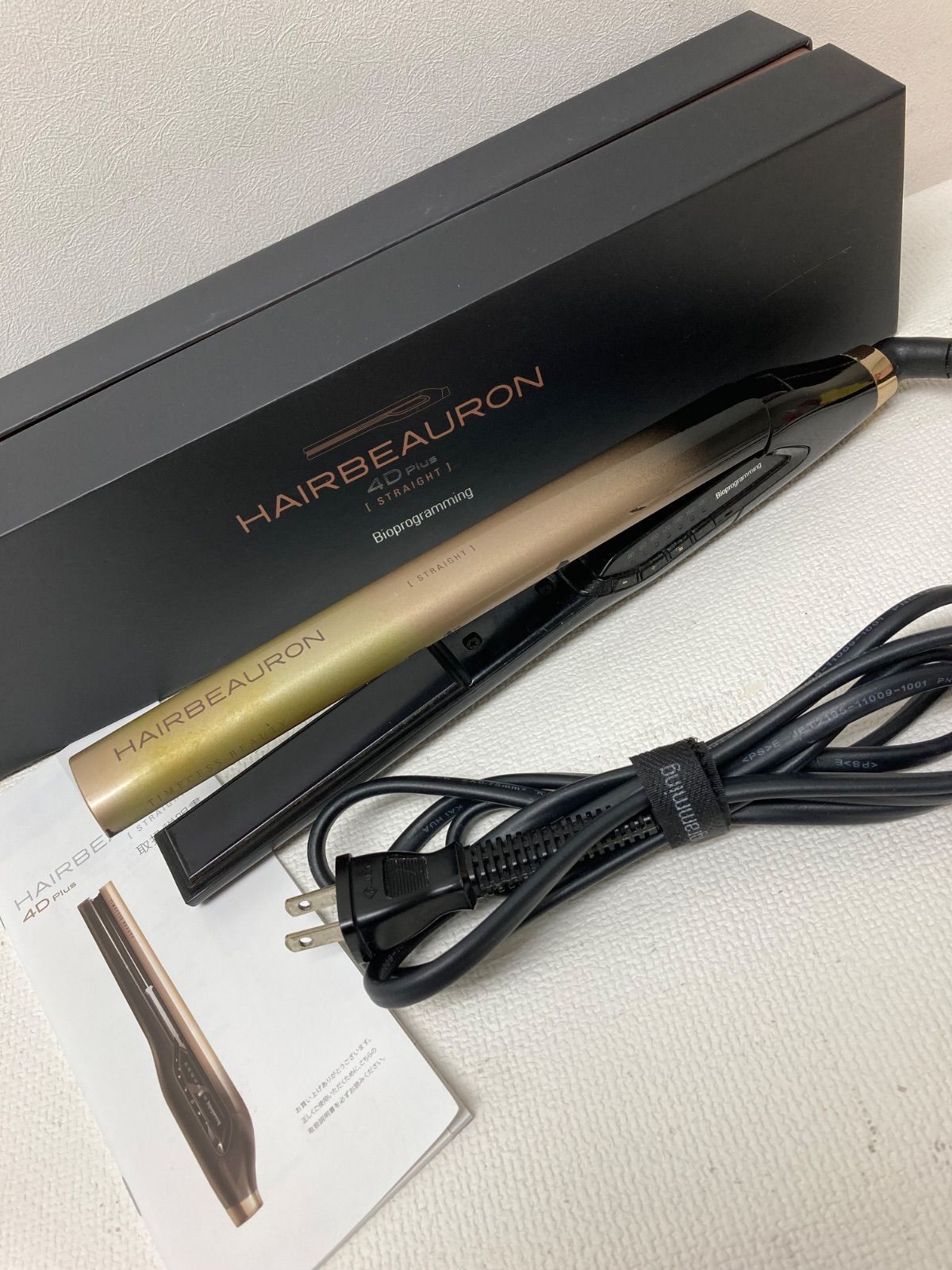 M0201A3 ヘアビューロン HAIRBEAURON 4D Plus ストレートアイロン HBRST4D-G-JP