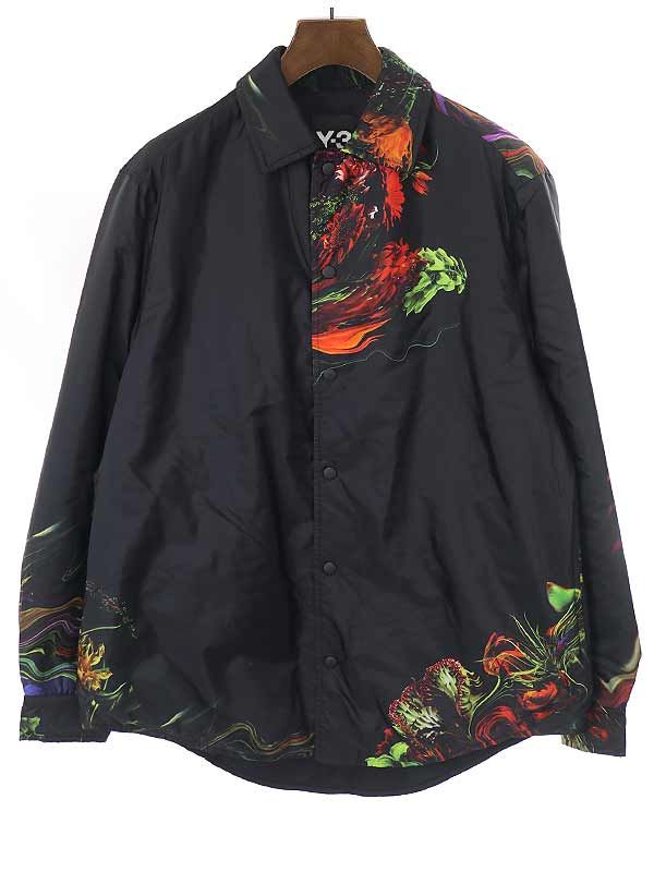 Y-3 ワイスリー 19AW TOKETA AOP OVERSHIRT ナイロンシャツジャケット FN2784 ブラック M - メルカリ