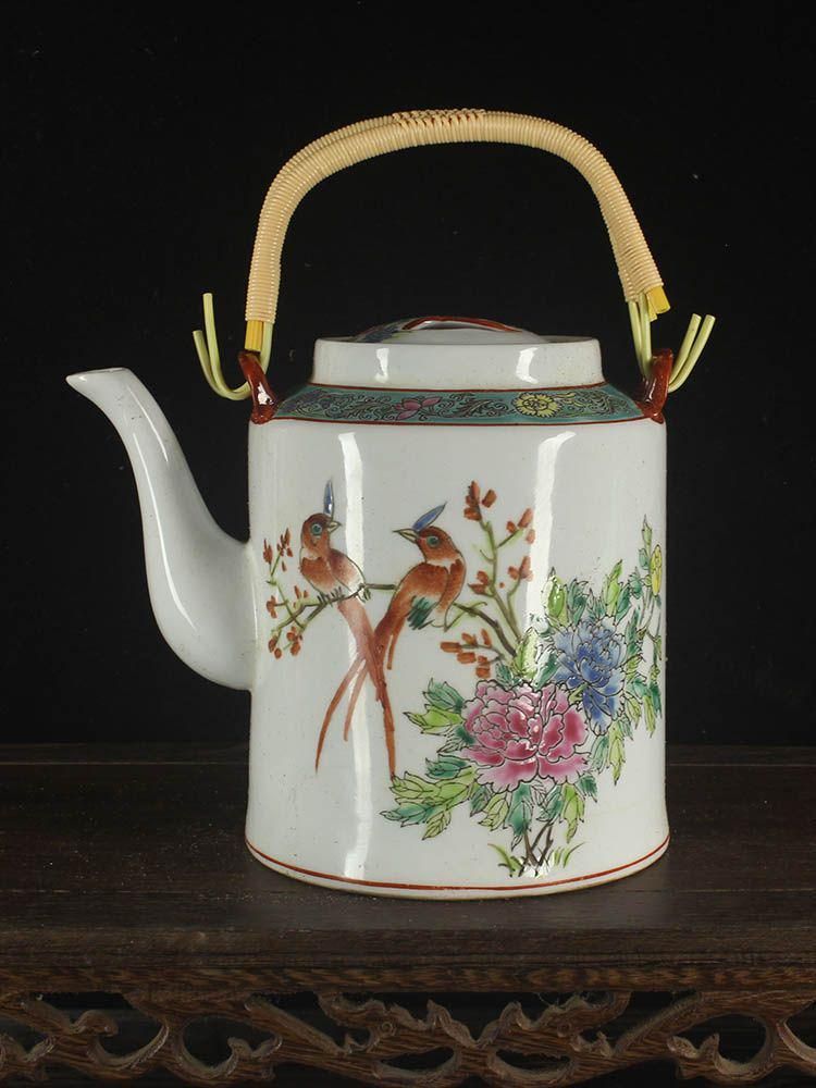 花鳥持ち梁壺 中国 景徳鎮 陶磁器 中国美術 - メルカリ