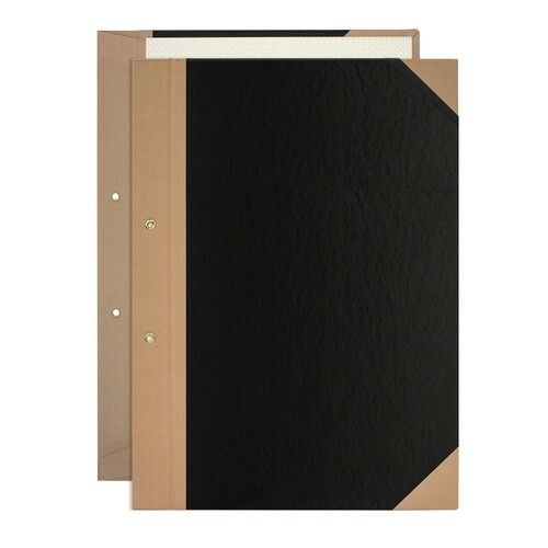 （まとめ買い）プラス とじ込み表紙 A4縦 2穴 ブラック FL-012TU 【10組セット】
