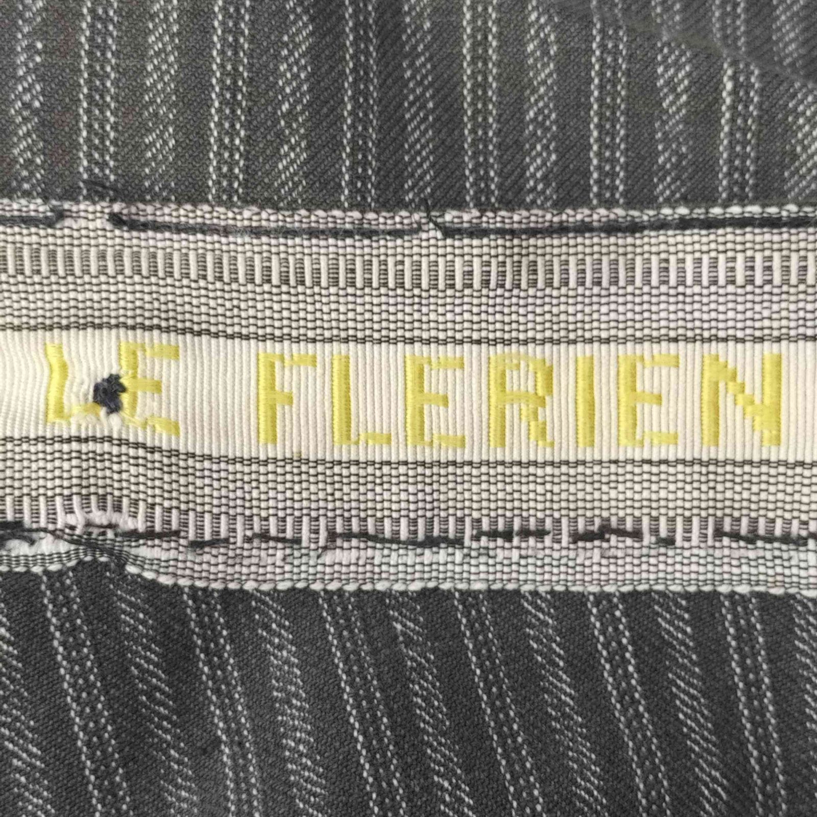 ユーズドフルギ USED古着 {{LE FLERIEN}} 40-50s vintage フランス製 サスペンダーボタン ごま塩ストライプ  フレンチワーク パンツ メンズ 表記無