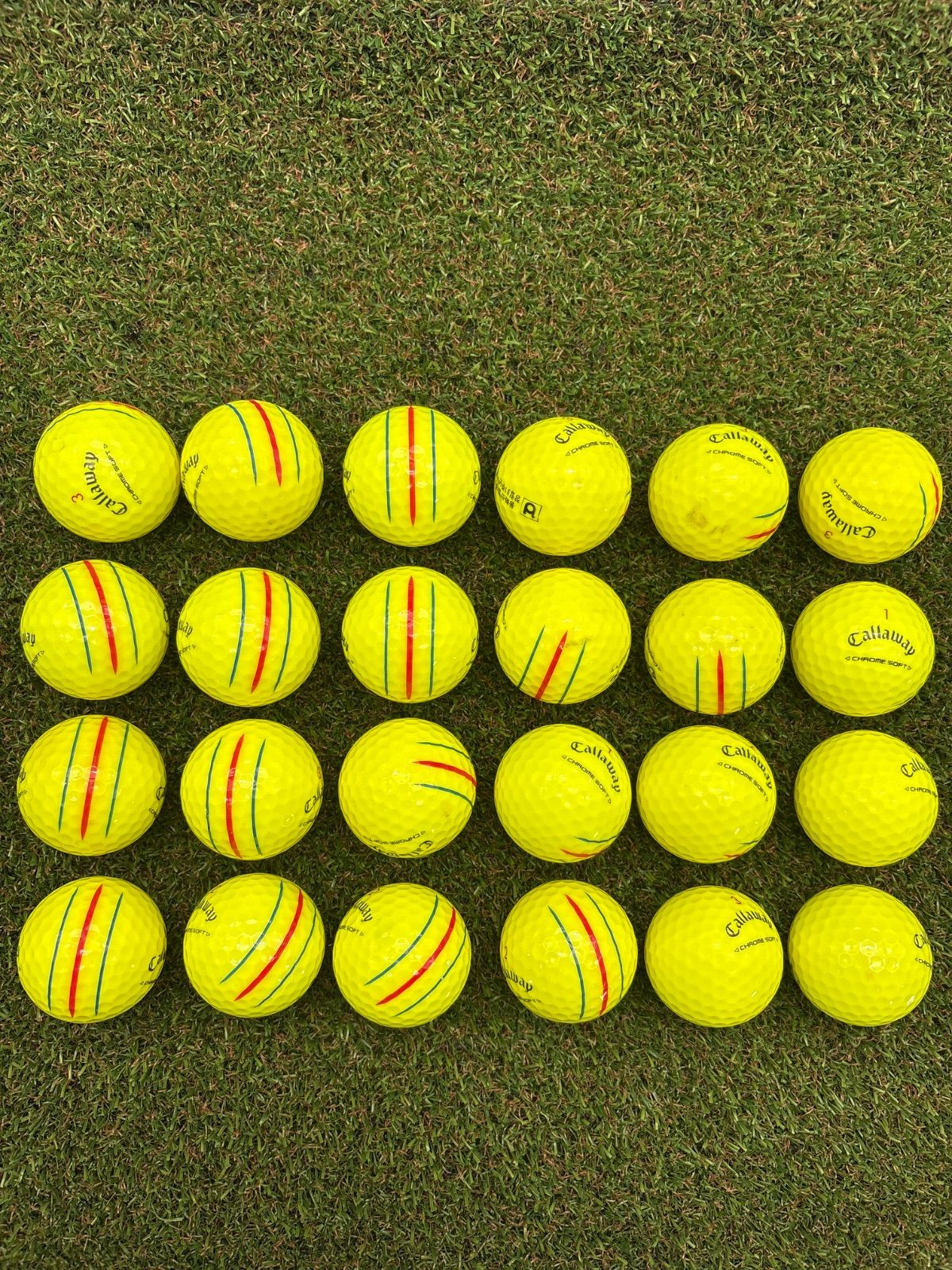 ロストボール Callaway CHROME SOFT TRUVISボール キャロウェイ クロムソフト トゥルービスボール イエロー 中古 ロストボール キャロウェイ クロムソフト トリプルトラック