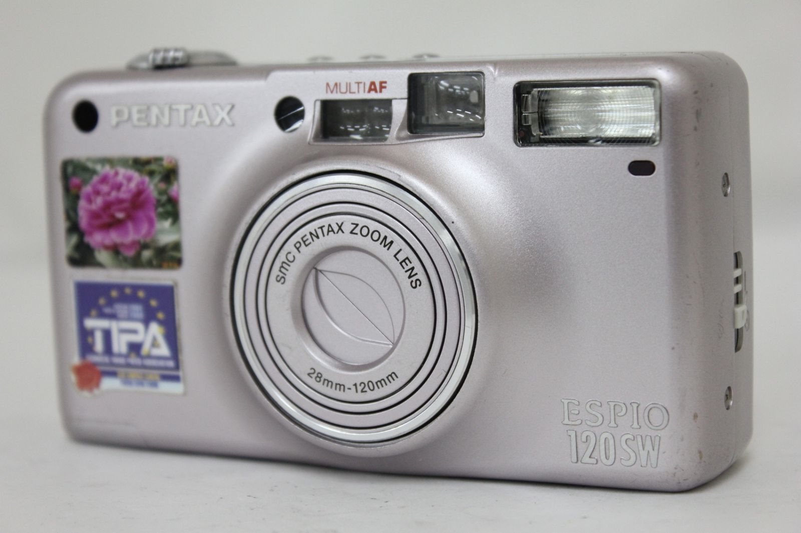 返品保証 ペンタックス Pentax ESPIO 120 SW ピンク smc 28-120mm コンパクトカメラ e1668