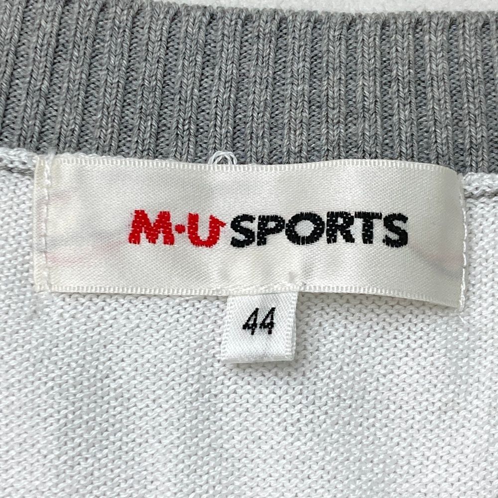 サイズ：44 M.U SPORTS エムユースポーツ ニットベスト ホワイト系