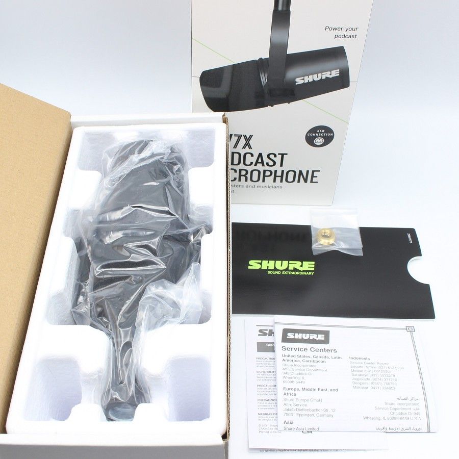 SHURE MV7X コンデンサーマイク シュア （MV7X - ポッドキャスト用 