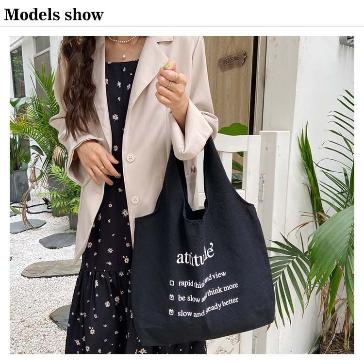 レディース ロゴキャンバスバッグ