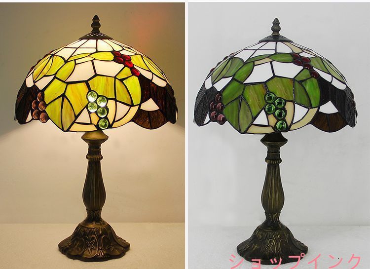 LEDテーブルランプ ステンドグラス 照明クラシック ヨーロッパ 手作り TD81