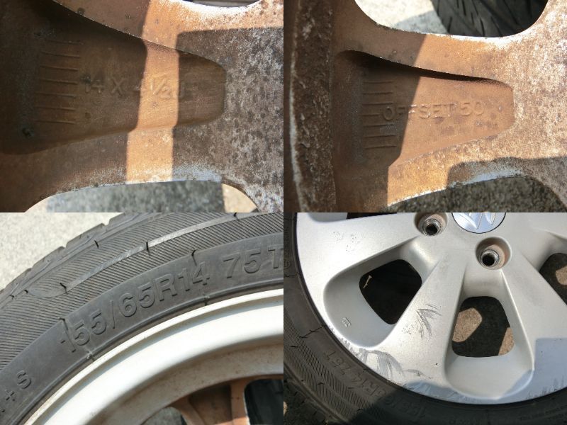 SUZUKI　パレット　155 65 14 スズキ パレット SW 純正 14インチ 4.5J +50 PCD100 4H 155
