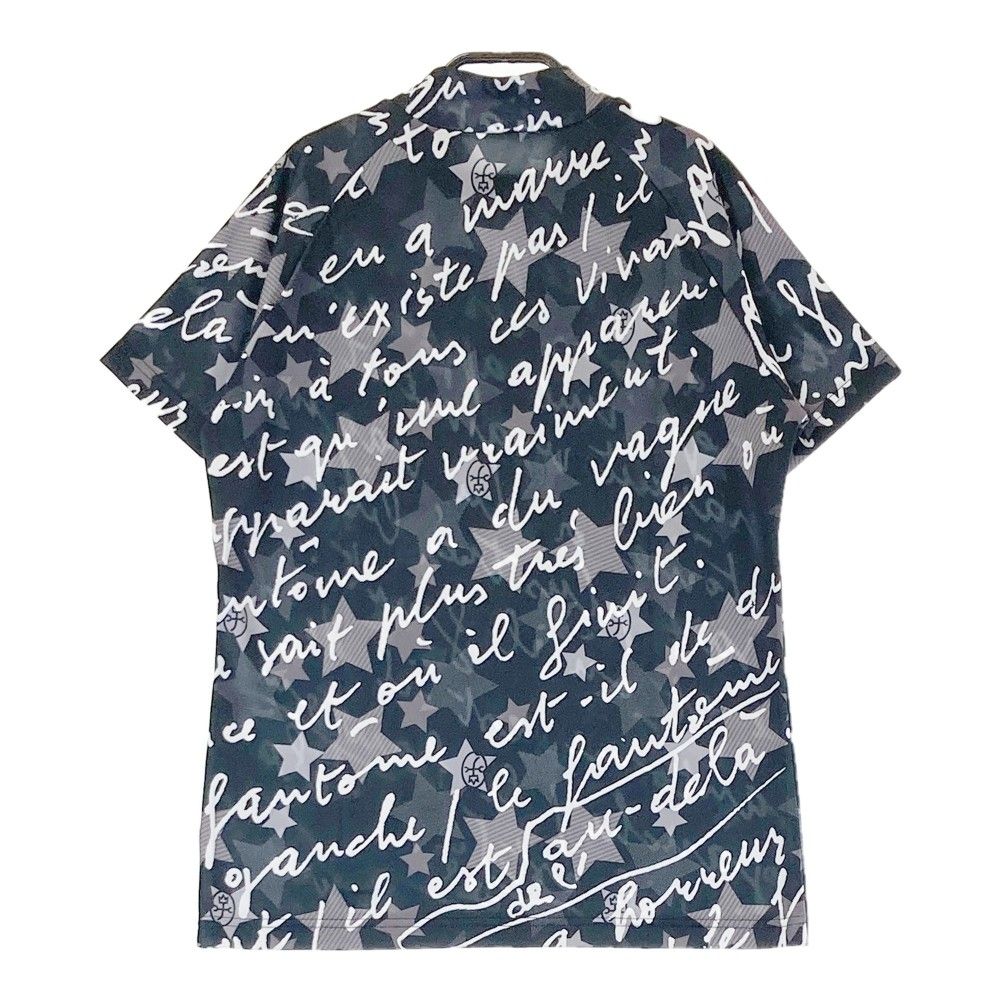 サイズ 42 CASTELBAJAC カステルバジャック 半袖ハイネックシャツ 総柄 ブラック系 240101449125 ゴルフウェア レディース ストスト