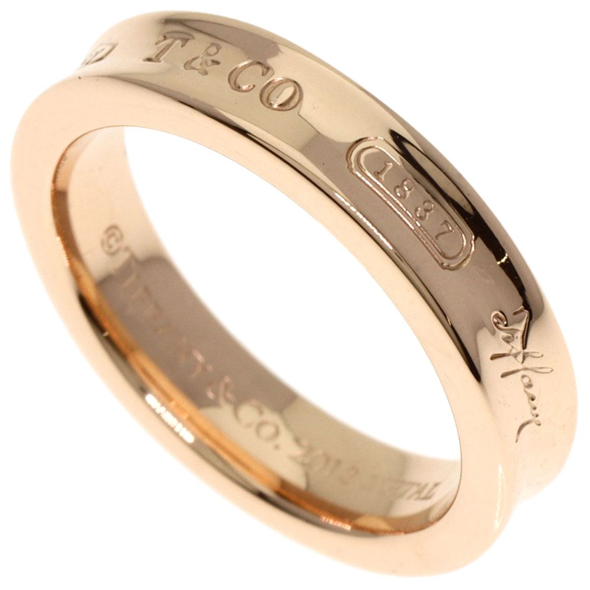 美品✨Tiffany & Co. 2012年モデル ルベドメタル リング 15号 ティファニー リング 1837 ナロー 14号 ルベドメタル #174857
