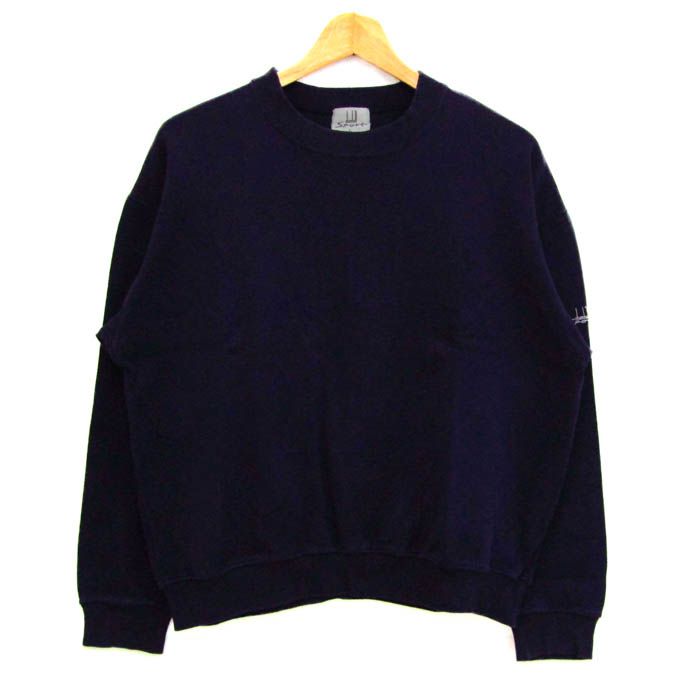 ダンヒルスポーツ スウェット トレーナー トップス バックロゴ スポーツウエア メンズ Lサイズ ネイビー Dunhill sport