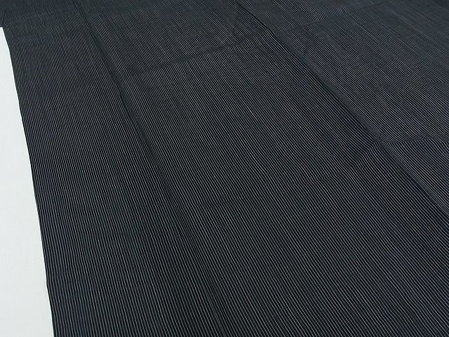 平和屋本店■極上　夏物 石川県指定無形文化財 能登上布 本麻手織上布 山崎仁一作 手織かすり　憲法黒茶色地　証紙付き　逸品　DZAA9675kh5 平和屋本店□極上 夏物 石川県指定無形文化財 能登上布 本麻手織上布