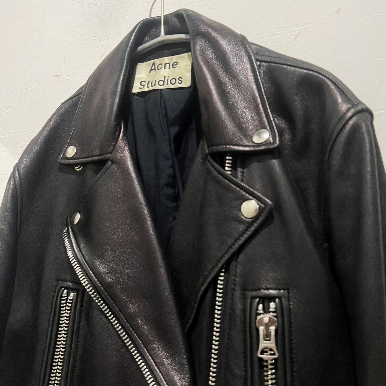 Acne Studios アクネ　レザージャケット34サイズ アクネストゥディオズ ACNE STUDIOS MERLYN サイズ:34 ダブル