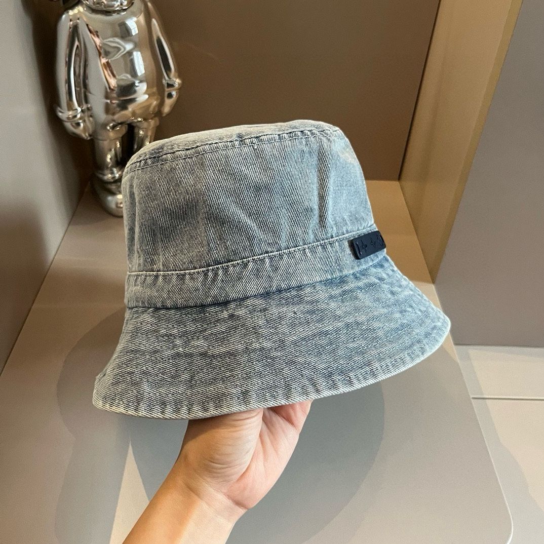 LV のデニムフィッシャーマンハット