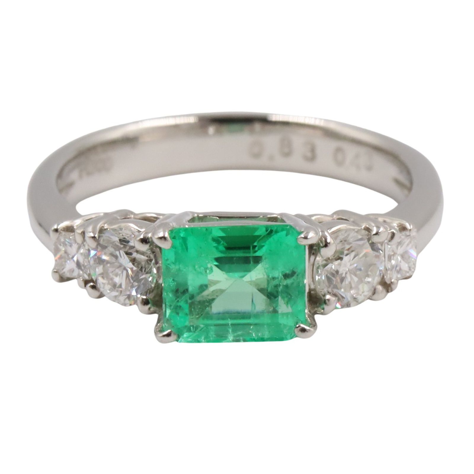 Pt900　プラチナ　指輪　リング　天然エメラルド5.6ct　ダイヤ　レディース ジュエリー JEWELRY リング・指輪 エメラルド ダイヤ リング