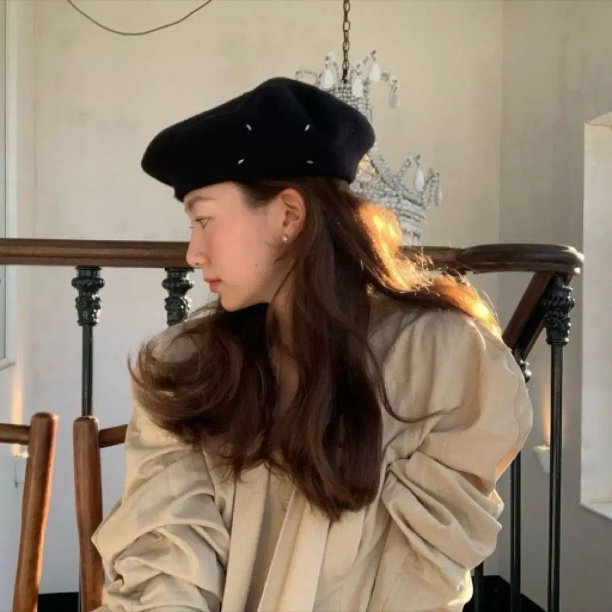 Maison Margiela ベレー帽 ブラック S マルジェラ Maison Margiela ベレー帽 ブラック S マルジェラ