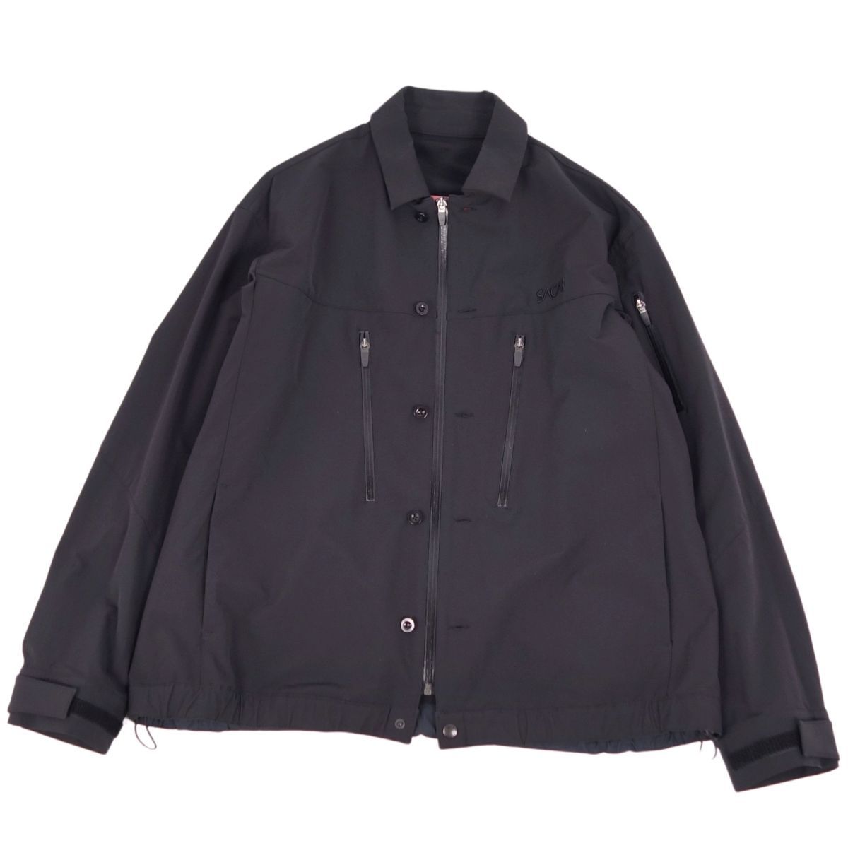 極美品 サカイ Sacai 23AW ジャケット ウォーターレペレントナイロンブ