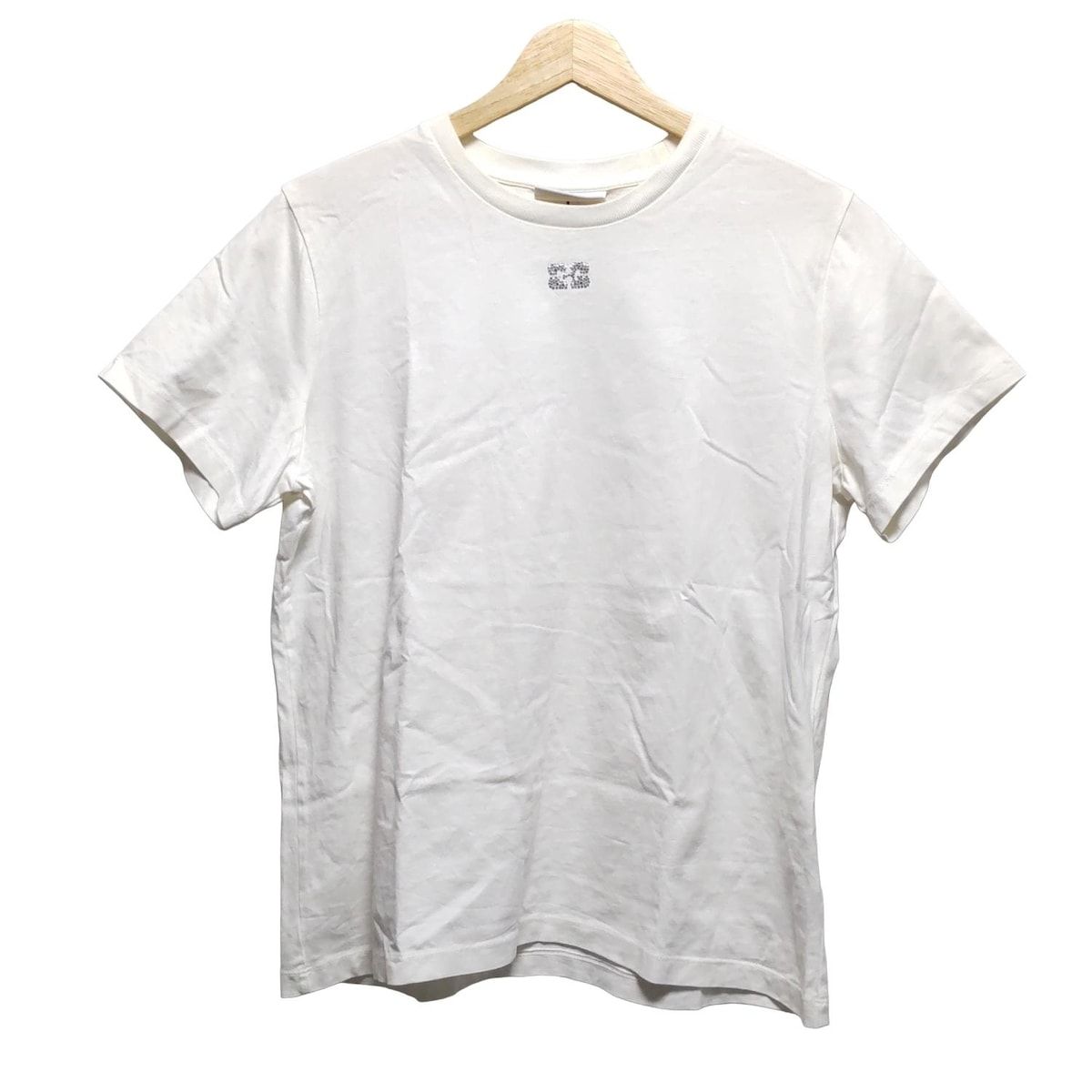 GANNI ガニー 半袖Tシャツ サイズS レディース - 白 ラインストーン