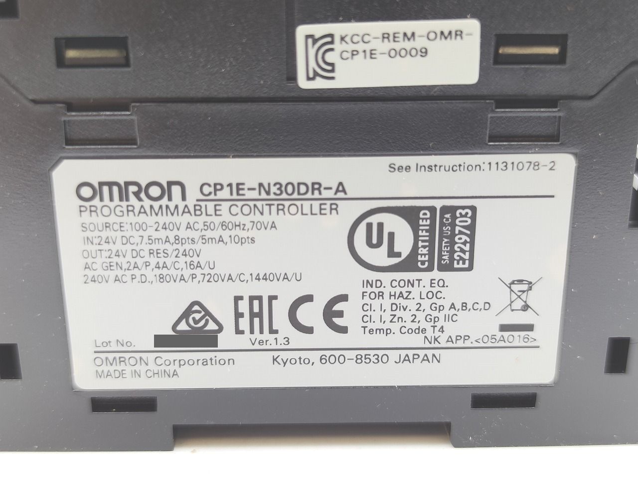インボイス対応 箱開封済み 未使用 オムロン OMRON CP1E-N30DR-A 