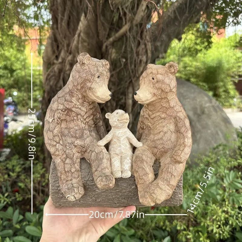 テディベア クマ お母さん 親子 石像 置物 【公式通販】
