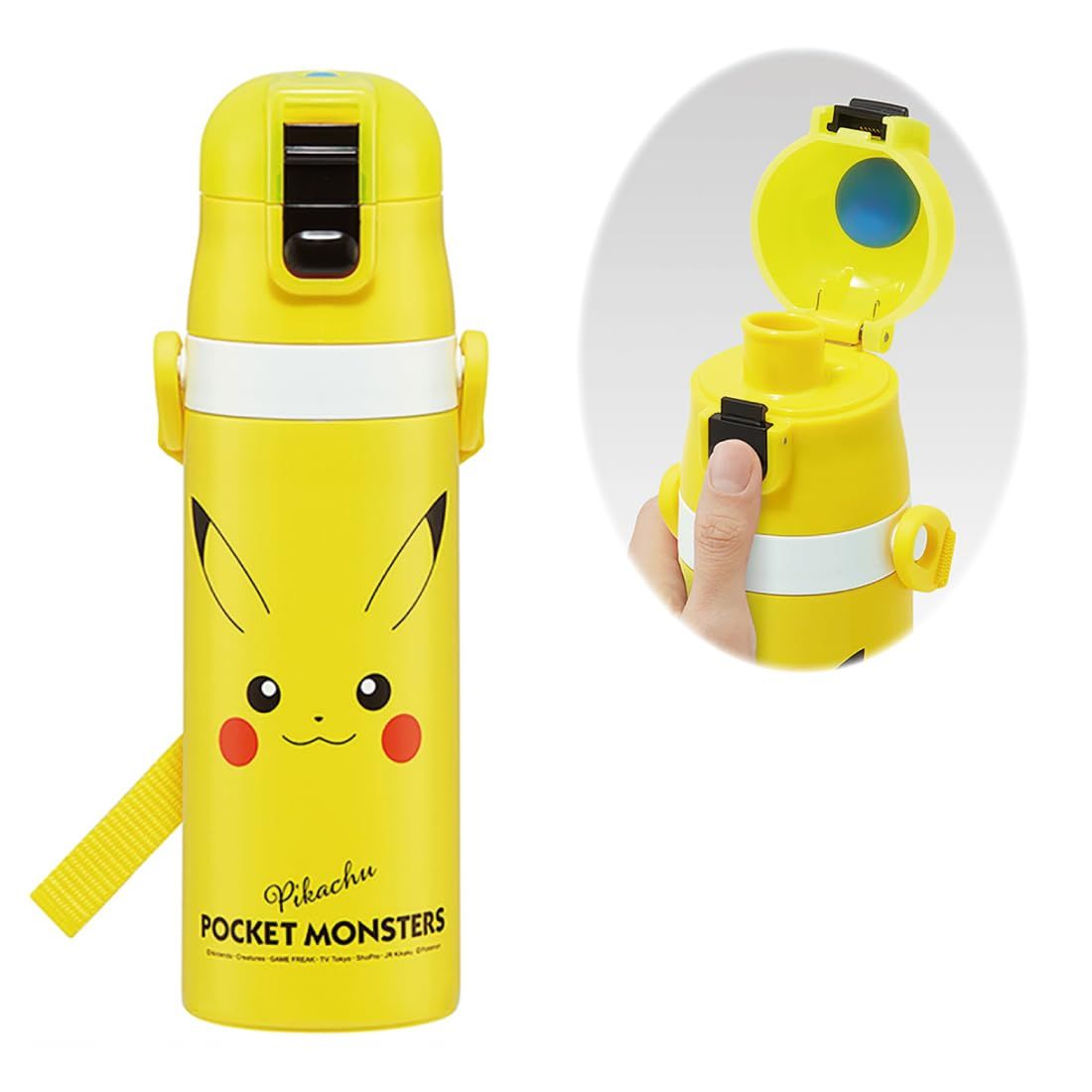 【在庫セール】直飲み 水筒 470ml ポケモン ピカチュウ フェイス ステンレス 子供に優しい軽量タイプ 男の子 保冷専用 ポケットモンスター 子供用 waterbottle スポーツボトル かわいい キッズ 