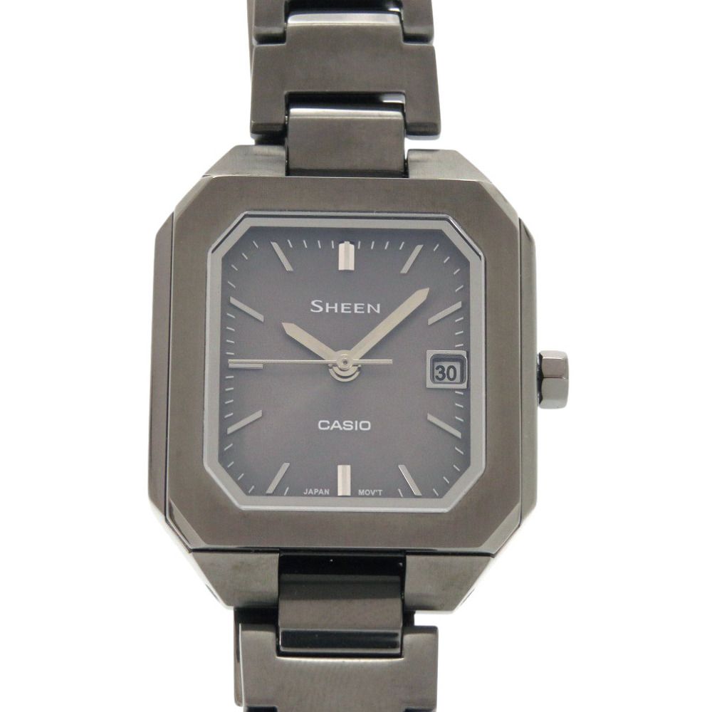 カシオ SHEEN ソーラーサファイアモデル SHS-4528BJ-8AJF シーン SS グレー 腕時計 0045 CASIO