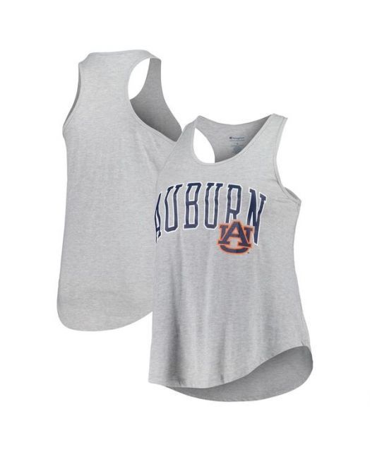 送料無料 プロファイル レディース タンクトップ トップス Women s Heather Gray Auburn Tigers Arch Logo Racerback Scoop Neck Tank Top Heather Gray