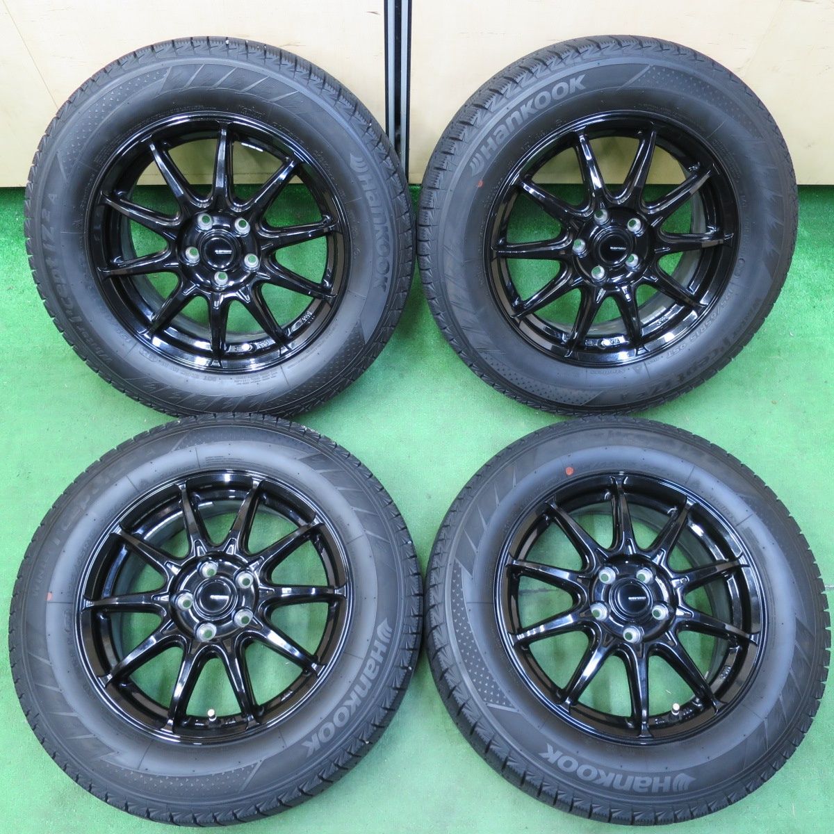 *送料無料* バリ溝！23年！キレイ！9.5分以上G-SPEED プリウス等 195/65R15 スタッドレス ハンコック ウインター アイセプト IZ2A Gスピード 15インチ PCD100/5H4080106イス