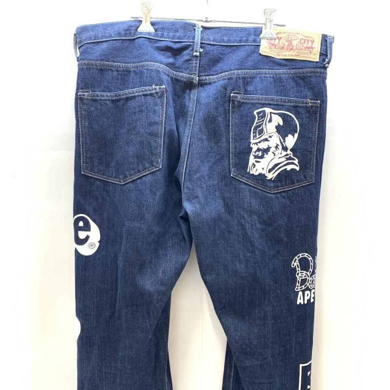 中古】A BATHING APE 1999 TYPE-02 REGULAR MULTI LOGO DENIM
