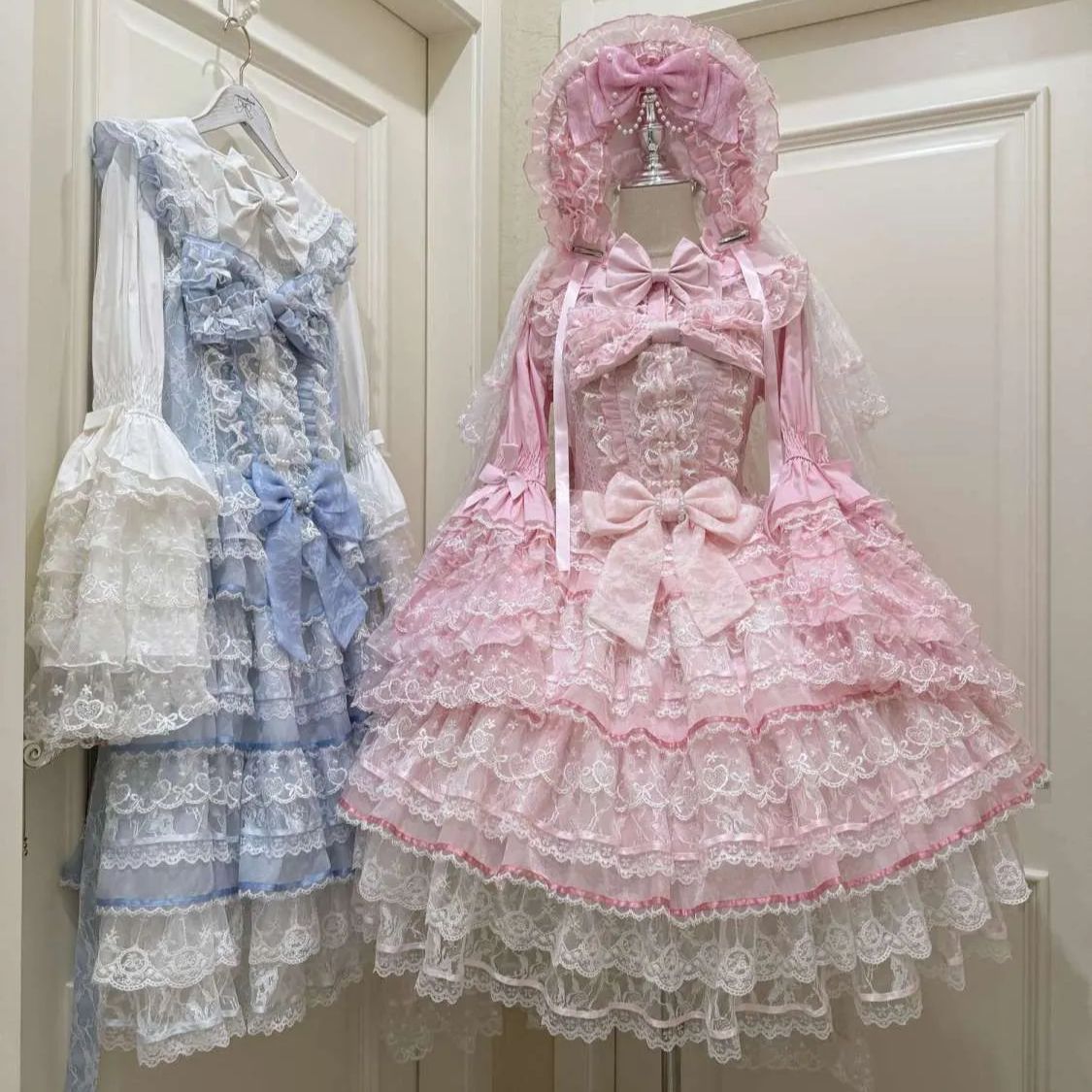 オリジナルデザイン ロリータ洋装 芙蝶双星 ドール感JSKハーネスドレス 春用 舞台撮影用 イベント用 ハロウィン プレゼントに最適 キャラクター再現 コスプレ大会 推し活 撮影会用 コスプレイベント ハロウィン衣装 キャラクター衣装 高品質コスチューム