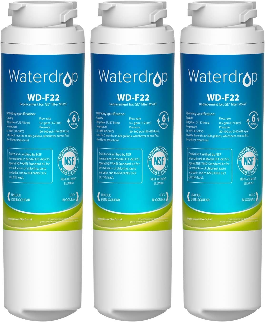 新品 Waterdrop MSWF冷蔵庫浄水器 GE MSW 0A、101821B、RWF1500Aに対応 3個パック 619 Flat Baby  メルカリ