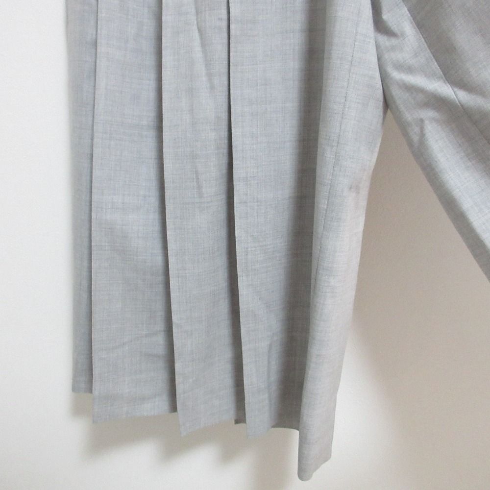 ウール袴パンツ プリーツワイドパンツ