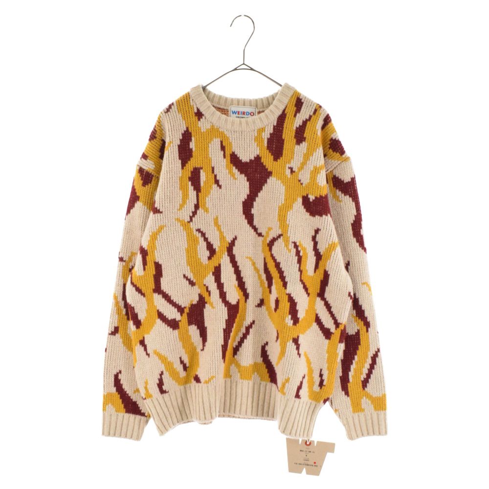 weirdo (ウィアード) WRD-22-AW-14 PSYCHO FLAMES SWEATER サイコ