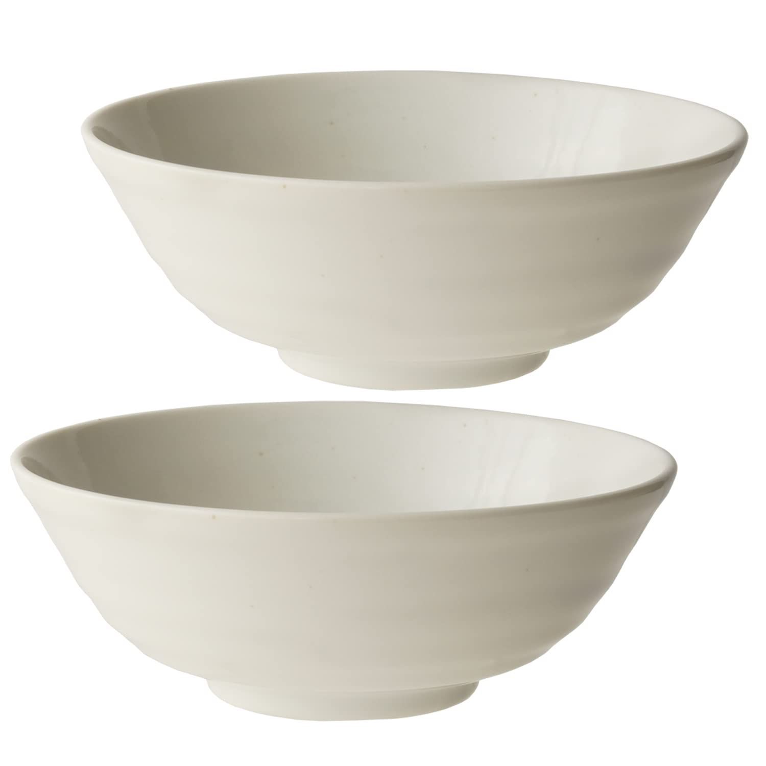 新品 [Dolce duo] ラーメン丼 2個 おしゃれ どんぶり 美濃焼 麺鉢 丼 無地 食器 (箱入り) 直径約20cm 高さ10.5cm 電子レンジ 食洗機 対応 DAM-318