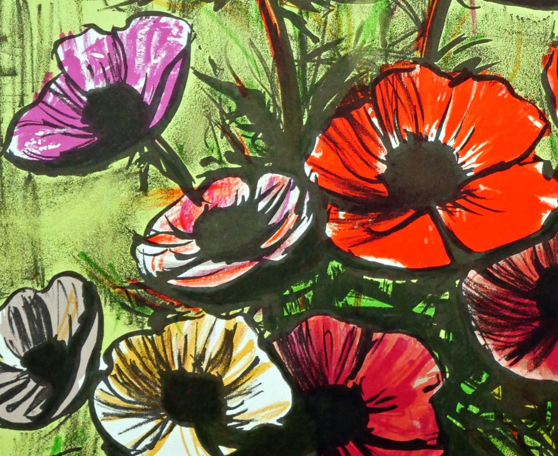 ♯ ベルナール・ビュッフェ アネモネ ジクレー 限定150部 刷り込み