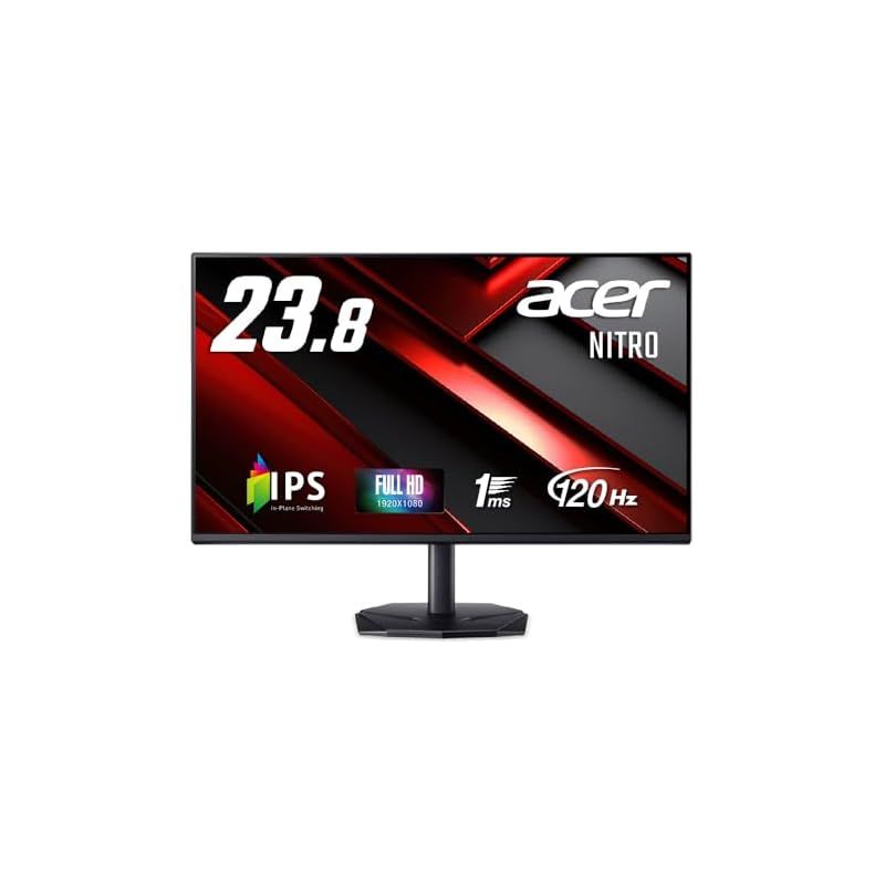 Acer ゲーミングモニター 23.8インチ IPS フルHD 非光沢 120Hz 1ms sRGB 99% Adaptive-Sync HDMI 1.4 DisplayPort v1.2 ミニD-Sub 15ピン スピーカー ヘッドフォン端子非搭載 PS5