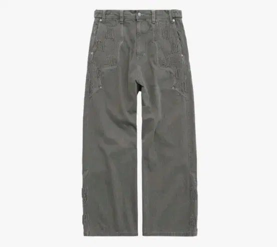 4 ポリテル 1011 ウェスタン ボーロ パンツ グレー