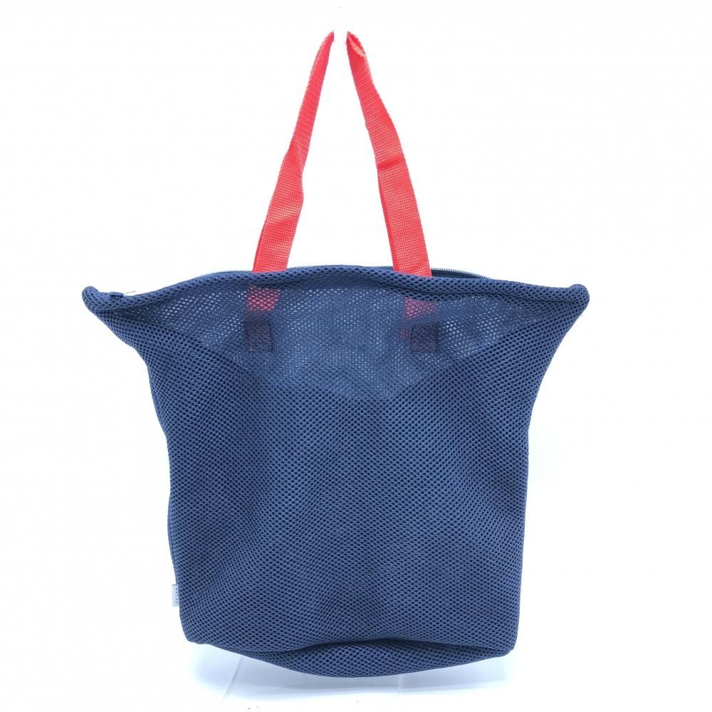 超美品】パーリーゲイツ メッシュトートバッグ ネイビー×レッド 超美品】パーリーゲイツ メッシュトートバッグ ネイビー×レッド