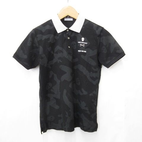 新品 MARK & LONA マーク＆ロナ 派手カモ柄 ポロシャツ サイズ46 MARK&LONA マークアンドロナ 半袖ポロシャツ ブルー×レッド