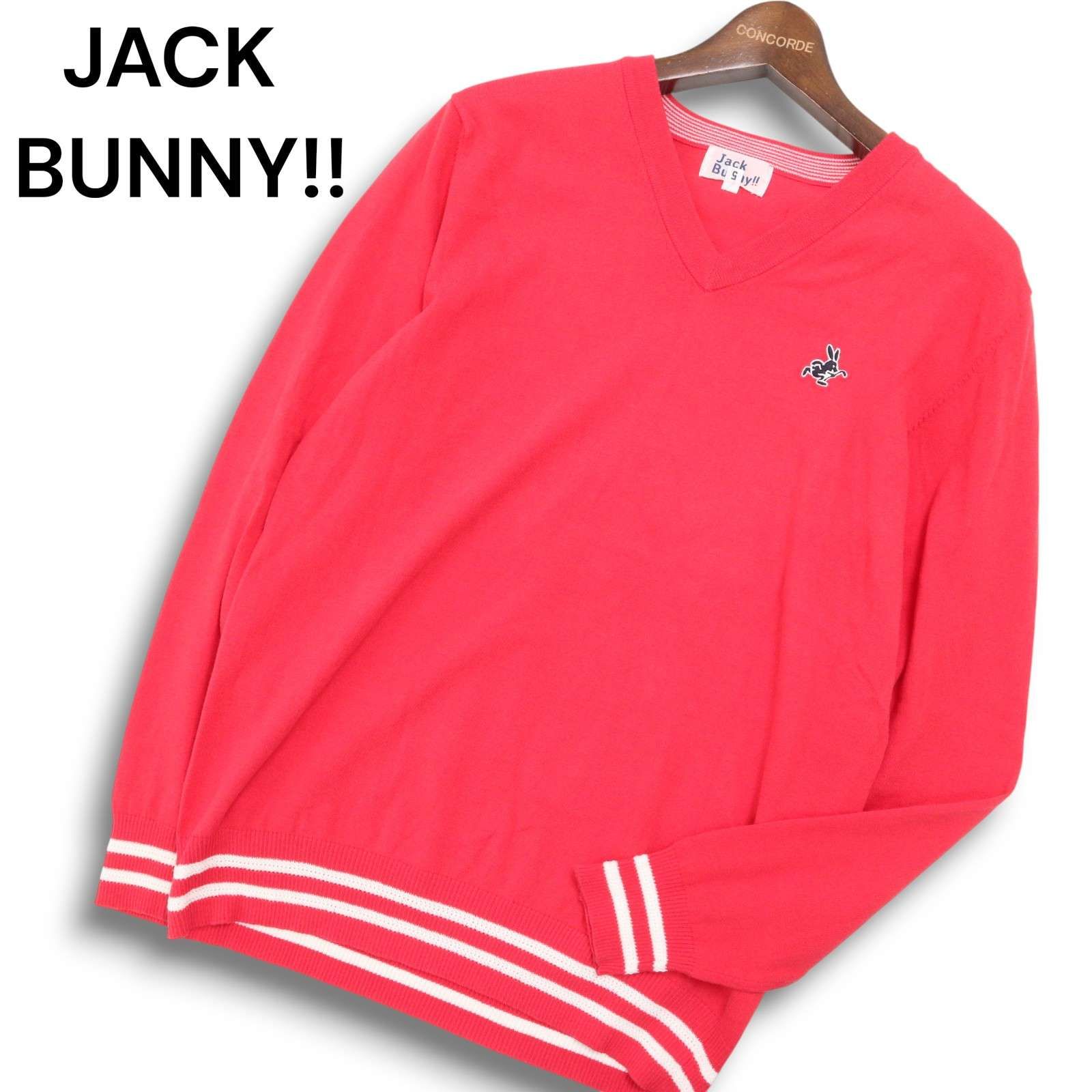 JACK BUNNY!! ジャックバニー パーリーゲイツ ゴルフ 通年 刺繍☆ V