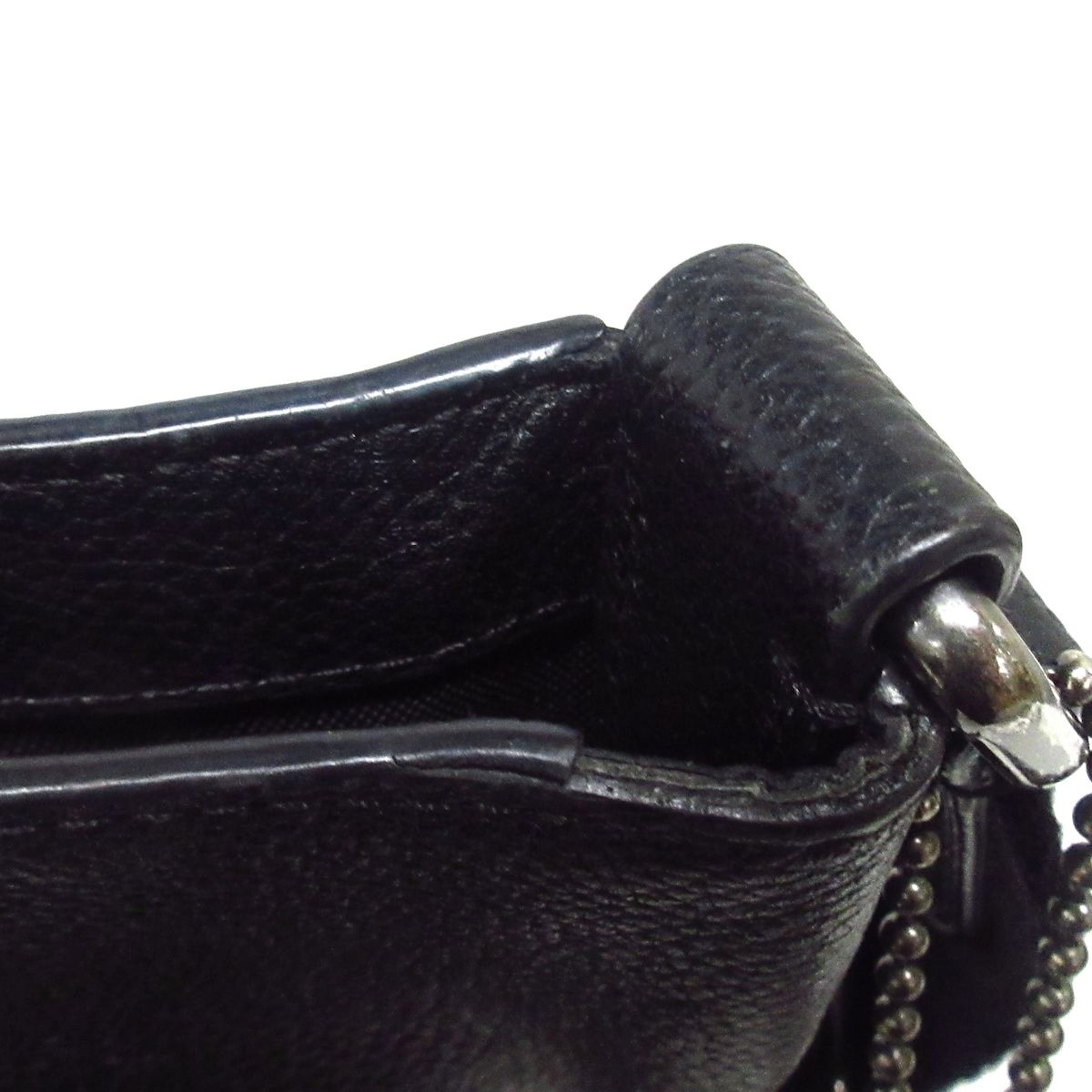 COACH(コーチ) ショルダーバッグ - 71621 黒 レザー - メルカリ