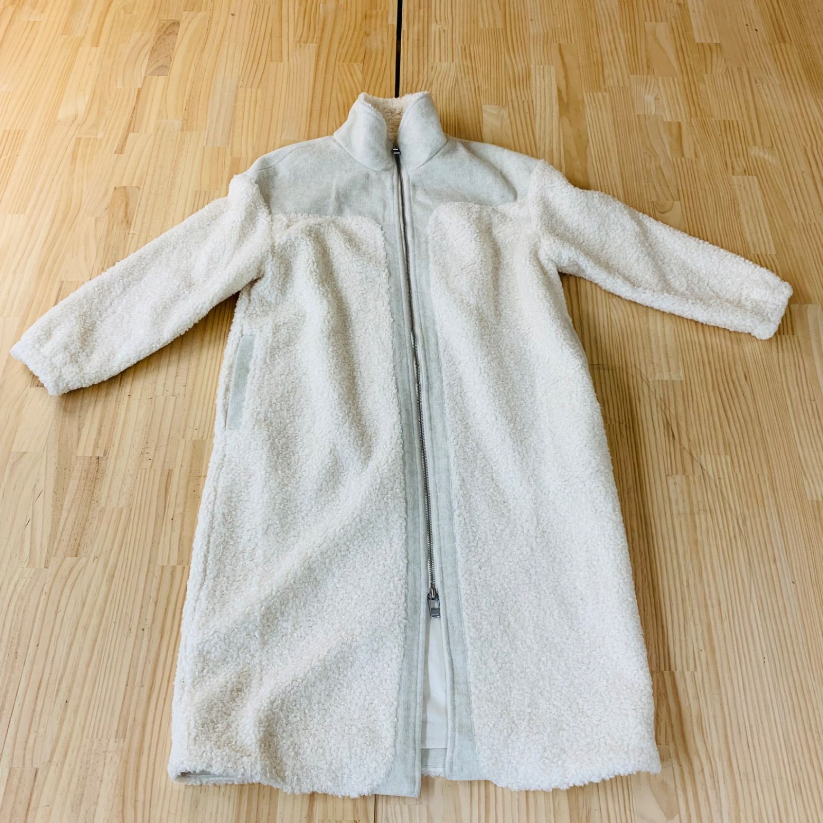 Q33841 22AW EKCOOKIES イークッキーズ UNISEX BICOLOR LONG BOA COAT  