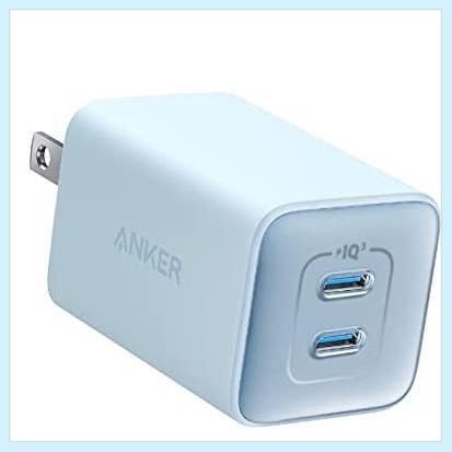 Anker 523 Charger (Nano 3， 47W) USB PD USB-C 急速充電器【PowerIQ 3.0 (Gen2)搭載/PSE技術基準適合/折りたたみ式プラグ】iPhone MacBook Air その他各種機器対応 (ブルー)