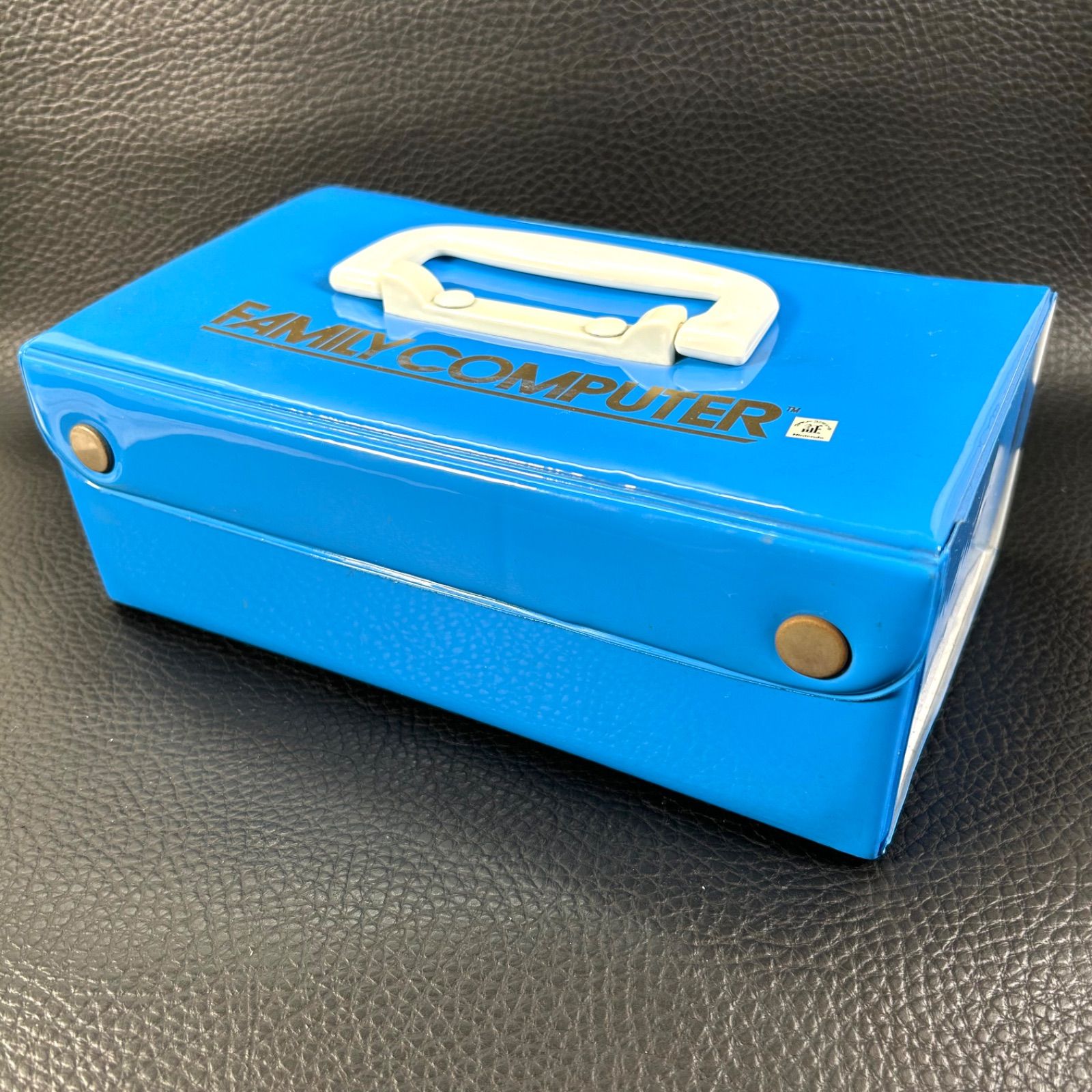 希少》ファミリーコンピュータ ソフト 収納ケース 収納ボックス ブルー