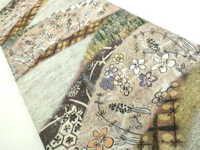 平和屋着物■極上　西陣　とみや織物謹製　とみや帯　全通柄袋帯　花咲山取文　証紙・反端付き　逸品　DZAA6747kh5 平和屋着物□極上 西陣 とみや織物謹製 とみや帯 全通柄袋帯 花咲山取