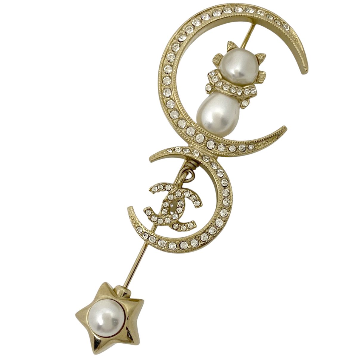 シャネル CHANEL ココマーク ピンブローチ スター ムーン