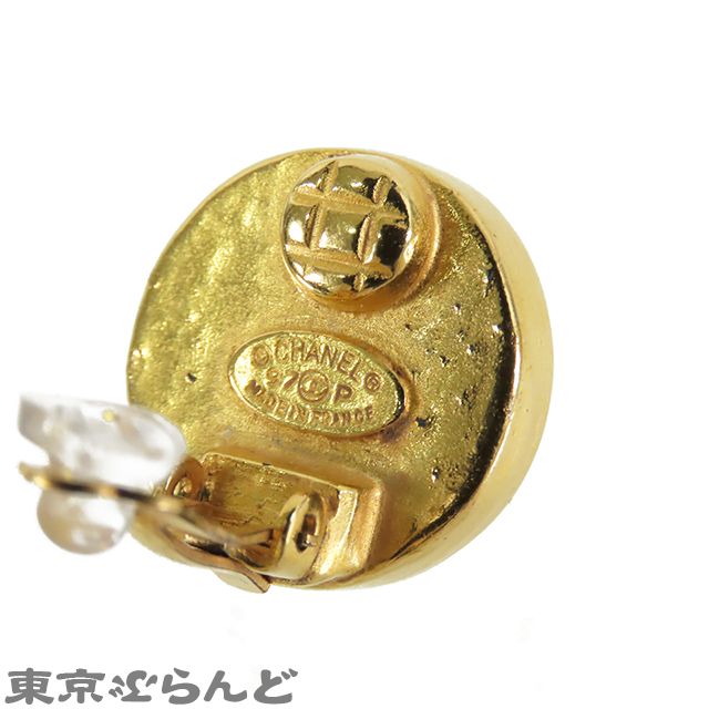 シャネル CHANEL ココマーク イヤリング 97P ゴールドxブラウン