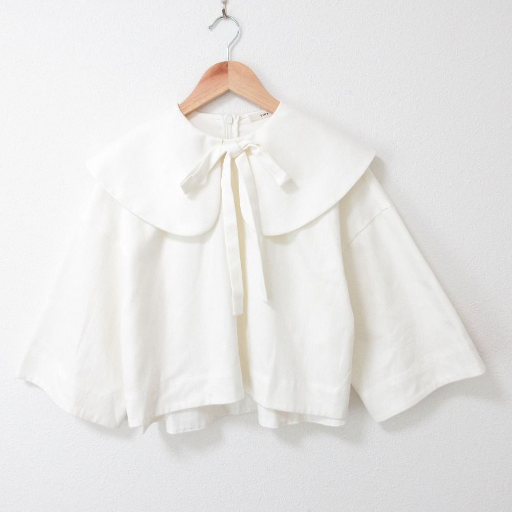 お値下げ　デニム風ビッグカラーショートブラウス  YR21-23015SP 楽天市場】【美品】 yori / ヨリ | 2021SS | デニム風ビッグ