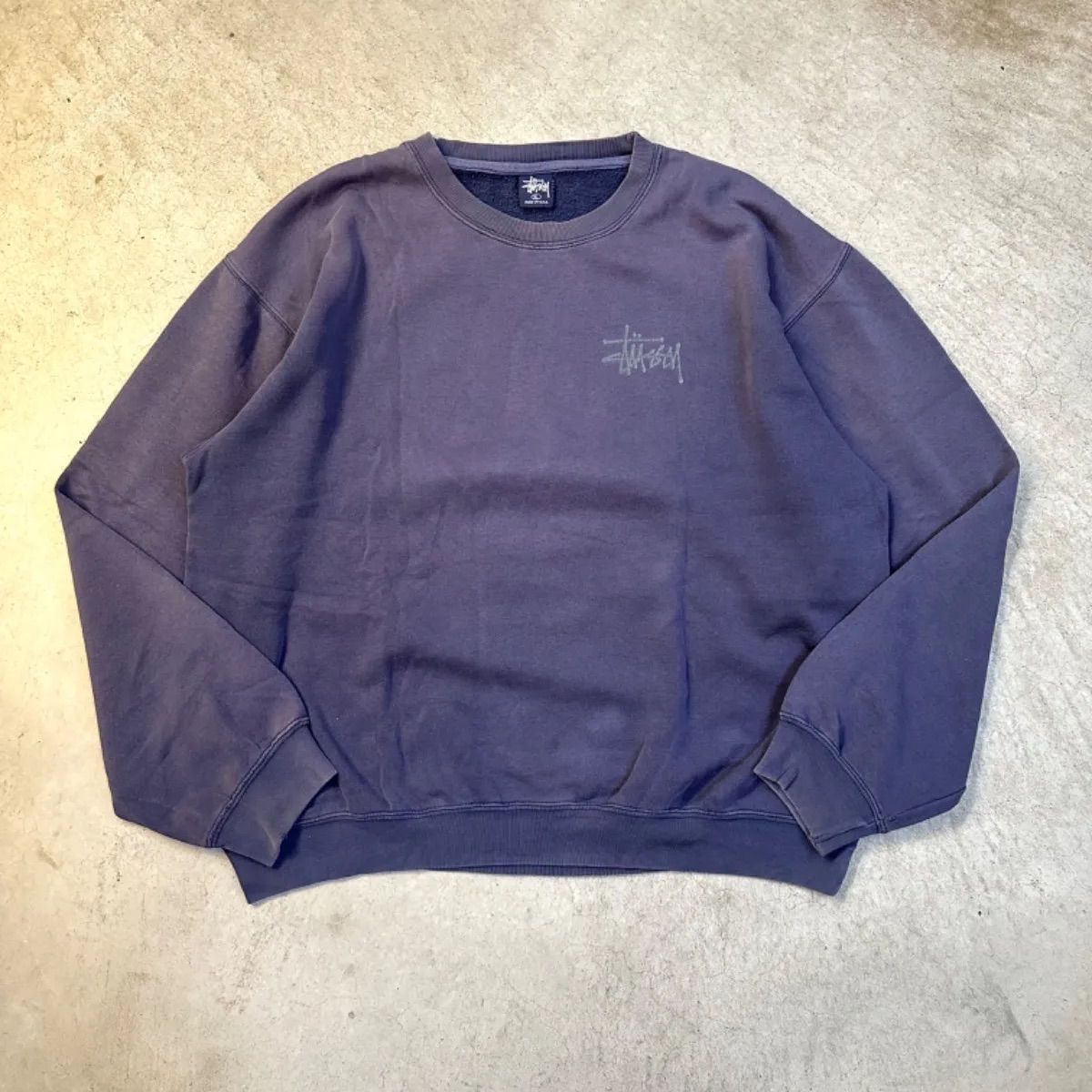 90s old stussy 紺タグ USA製 スウェット ドラゴン 龍 ナス紺 茄子紺 ...